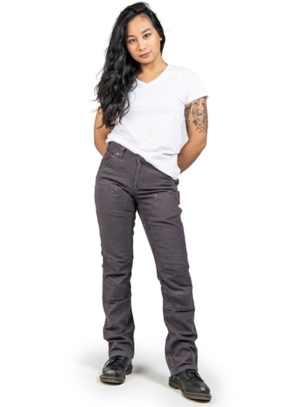 Dovetail Workwear Britt Utility Pants Women’s Size 8 x 32 Dark Grey Canvas Work